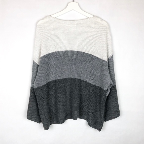 Anthropologie Ribbed Color Block Slouchy Sweater L - Picture 10 of 14